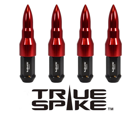 12x1.5 MM 112MM LONG CNC MACHINED FORGED STEEL EXTENDED BULLET SPIKE (25MM DIAMETER) LUG NUTS ANODIZED ALUMINUM CAPS / 25MM CAP DIAMETER 73MM CAP LENGTH PART # LGC027
