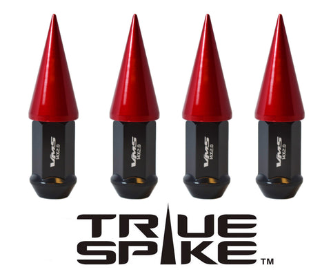 1/2-20 89MM LONG CNC MACHINED FORGED STEEL EXTENDED SPIKE (25MM DIAMETER) LUG NUTS ANODIZED ALUMINUM CAPS 46-17 JEEP CJ, TJ, WRANGLER 79-14 FORD MUSTANG / 25MM CAP DIAMETER 51MM CAP LENGTH PART NUMBER LGC020