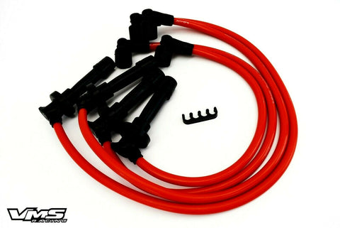 1990-1994 MITSUBISHI ECLIPSE GS GSX GST TURBO 4G63 EAGLE TALON 10.2MM RACE SPARK PLUG WIRE SET ALL 2.0L ENGINES RED or BLUE / PART # WIECL9094