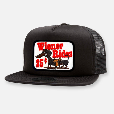 WIENER RIDES FLAT BILL PATCH HAT