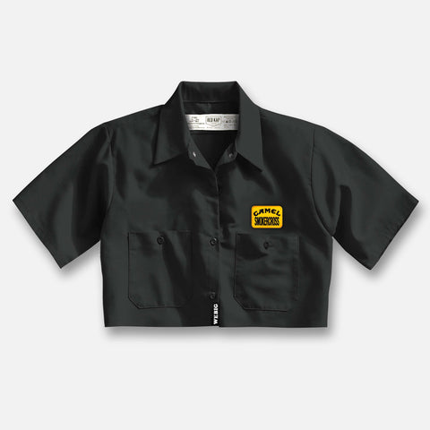 WOMENS CAMEL RACING INDUSTRIAL CROP MECHANICS SHIRT