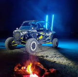 5' RGB Multicolor Lighted Whip With Quick Release Base & Remote