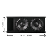Dual 12" Loaded Subwoofer Ported Enclosure With ZR12.2 1600 Watts Rms