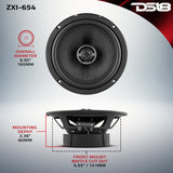 ZXI 6.5" 2-Way Coaxial Speakers with Kevlar Cone | 80W RMS 4-Ohm