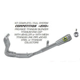 71206CP Arrow K63 S1000RR 20-25/M1000RR 23-24 Competition Evo Full Exhaust Titanium with STEEL headers