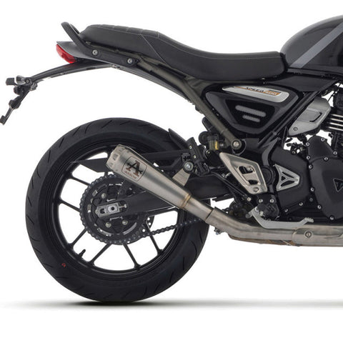 Arrow Exhaust Pro-Race Slip-on Exhaust, Nichrome for Triumph Scrambler 400/Speed 400 24- 25 71974PRI