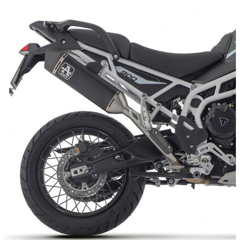 IN STOCK 72506VAN Arrow Veloce Homol  Slip-on Exhaust, Aluminum Dark for Triumph Tiger 900 24-25