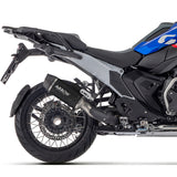 72658AKN Arrow Indy Race Evo for BMW R1300GS 2024 ALUMINIUM "DARK" Slip-on Exhaust with carbon end cap