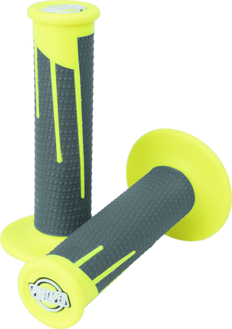 ProTaper Full Diamond Clamp-On Grips - Neon Yellow/Dark Gray