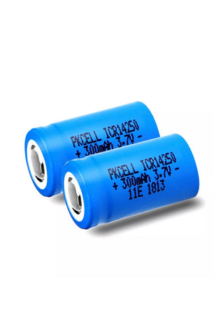 2  Pack 14250 ICR14250 300mAh 3.7V Lithium Batteries