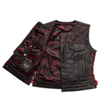 Bonnie - Women's Motorcycle Leather Vest - Diamond Quilt