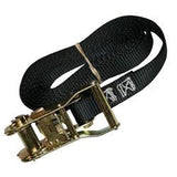 1" x 25 Ft Endless Wrap Ratchet Strap - 4,500 Lb. Black Made in USA Webbing