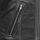 Cindy -  Women's Motorcycle Leather Vest Black