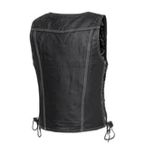 Cindy -  Women's Motorcycle Leather Vest Black