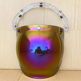 Retro Bubble Shield Visor – Three-Buckle Design