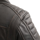 Crusader Men's Motorcycle Leather Jacket Brown Beige