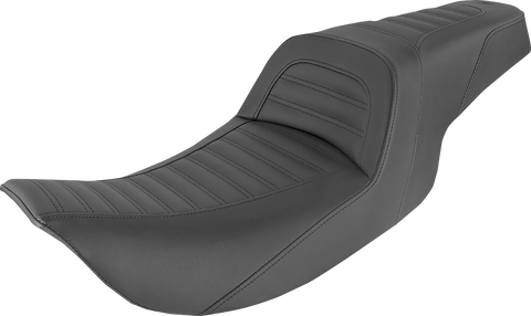 SADDLEMEN Slim Roll & Pleat Seat - Black 897-06-161