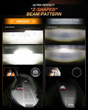 Hwstar 7 Inch Round LED Headlights 600 Brighter Anti Glare Compatible With Jeep Wrangler Jk Jku Tj Lj Chevy Ford Gmc Dodge Mazda Nissan Mack Vw Etc Dot Approved H6024 Hilow Sealed Beam