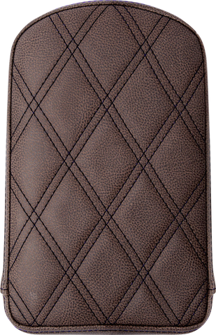 SADDLEMEN Sissy Bar Pad - Lattice Stitched - Brown 41145