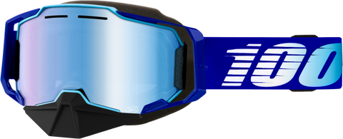 Armega Snowmobile Goggle Blue W/ Blue Mirror Lens