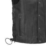 Gambler Men's Motorcycle Leather Vest
