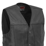 Gambler Men's Motorcycle Leather Vest