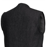Haywood Men's Motorcycle Denim Vest - Black