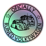 "Oficially" Ruined VW Holographic Sticker - Spelled Incorrectly