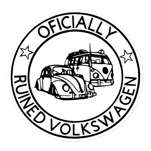 "Oficially" Ruined VW Sticker - Spelled Incorrectly