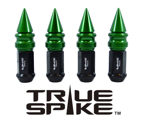 1/2-20 89MM EXTENDED RIBBED SPIKE (25MM DIAMETER) STEEL LUG NUTS ANODIZED ALUMINUM CAPS / 25MM CAP DIAMETER 51MM CAP LENGTH PART NUMBER LGC028