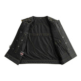 Lowside Hornet Perforated Men's Club Style Leather Vest