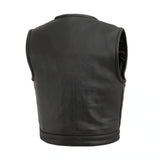 Lowside Men's Motorcycle Leather Vest Cognac