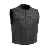 Lowside Men's Motorcycle Leather Vest Cognac