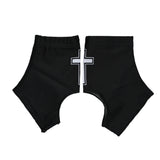 Faith Cross Black Cleat Covers (Spats)