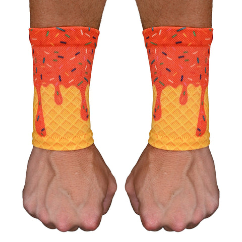 Orange Ice Cream Wrist Support Sleeves