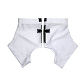 Faith Cross White Cleat Covers (Spats)