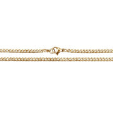 3mm Cuban Link Chain Necklace - 14K Gold Plated Stainless Steel