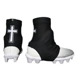 Faith Cross Black Cleat Covers (Spats)