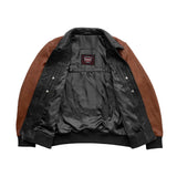 Moto Bomber Two Tone - Men's Leather Jacket Cognac