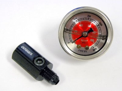 1500 PSI Liquid Filled Nitrous Pressure Gauge 0-1500 PSI WITH 4 AN Adapter for NOS bottle / Part # FPGNOS
