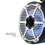 NXL 6.5" Neodymium Marine and Powersports Towers with Built-in Passive Radiator, 1" Driver and LED RGB Lights 150 Watts Rms