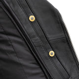 Popstar Women's  Motorcycle Leather Jacket Oxblood