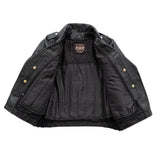 Popstar Women's  Motorcycle Leather Jacket Oxblood