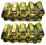 QTY 20 - 2" x 27 Ft. Flatbed Ratchet Strap w/ Wire Hooks
