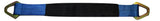 Axle Strap Tie Downs 24" Long & Qty 4 Ratchet Tow Straps Car Haulers, BLUE | 4 PACK