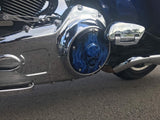 Harley Derby Cover Flames and skulls