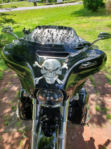 3D Skull and crossbones fairing batwing
