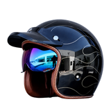 The Street King - Vintage Open Face Helmet - DOT & ECE Approved