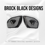 98 to 2024 Road Glide 3D blood diamond speakers grill covers set