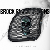 98 to 2024 Road Glide 3D vampire speakers grill covers set